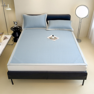 冰豆豆空调席子可水洗夏天夏季 高端冰丝凉席三件套床笠款 2023新款