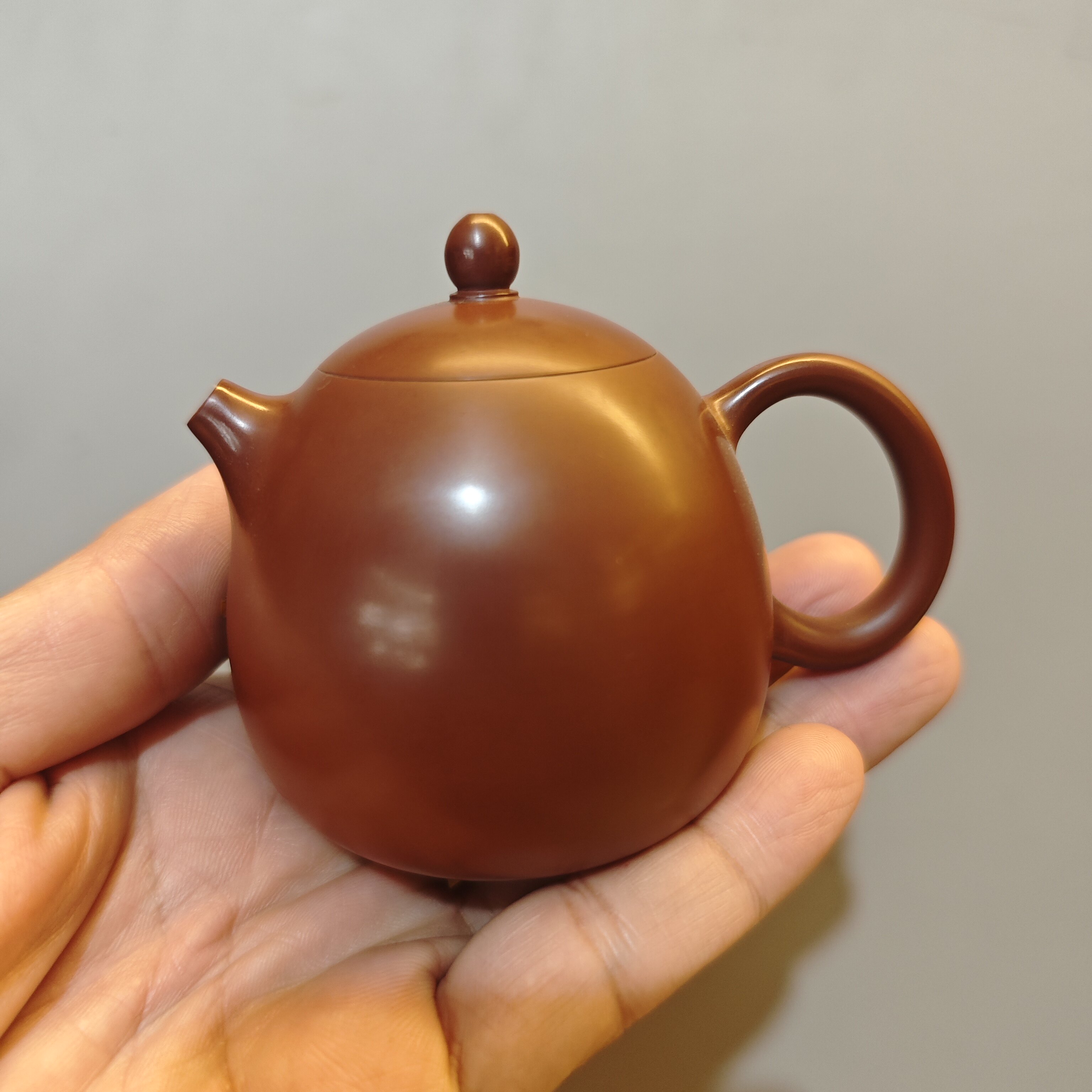 章洽希潮州朱泥水平壶纯手工手拉坯工夫茶壶小号有礼盒证书