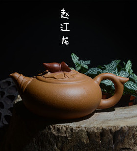 莲藕 天靑泥/段泥 宜兴紫砂壶名家全手工纯手工 礼品茶壶120ml