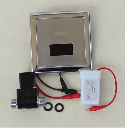 通用小便斗感应器面板配件 直通小便感应器脉冲电磁阀 电池盒6V