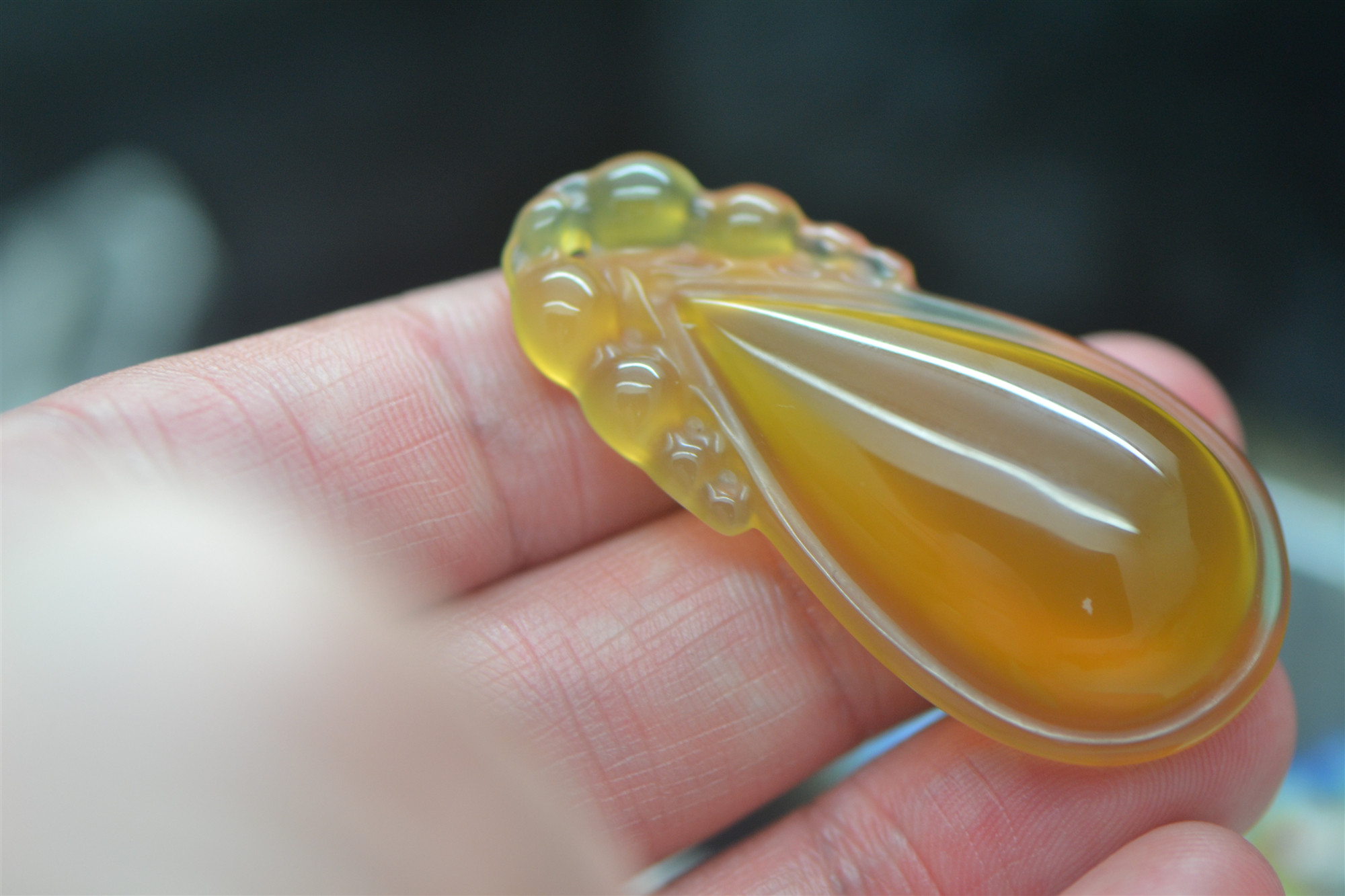 贵人运保健高冰玉髓福瓜吊坠