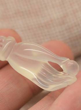 鹏明仙高冰玉髓佛手吊坠