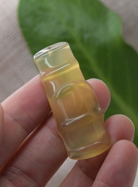 圆梦开运阁玉髓步步高升竹节吊坠