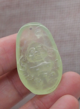 圆梦开运阁天然葡萄石佛吊坠