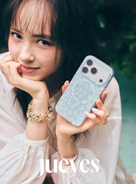 JUEVES星期四“蓝色蕾丝”磁吸手机壳 原创高级感 适用于苹果iPhone17ProMax/17Pro/16ProMax手机壳
