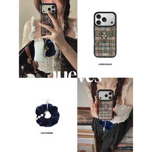 JUEVES星期四“心房钥匙”宝蓝钻石壳 高级感 适用苹果iPhone17ProMax/17Pro/16ProMax/华为Pura70手机壳