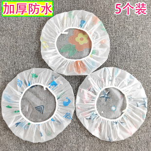 超大号成人防水浴帽双层田园厨房头套帽一次性防水女款发帽干发帽