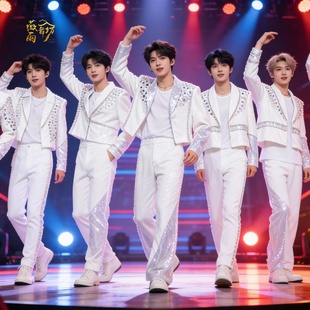 出租皓月银辉男团歌手手工西装舞台乐队爵士摇滚歌手演出西装租赁