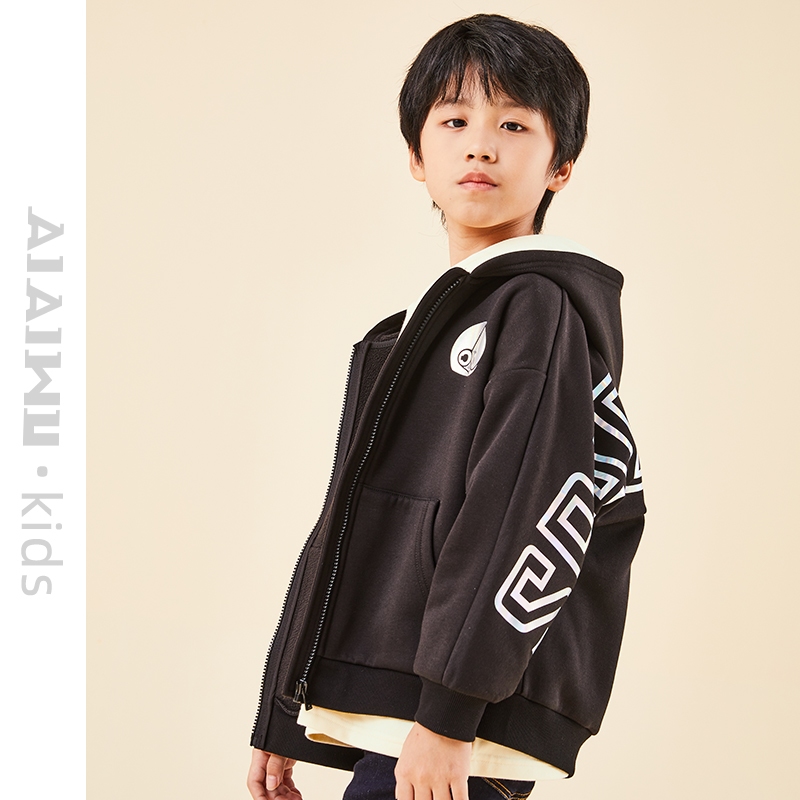 连帽工装外套儿童中大童夹克潮