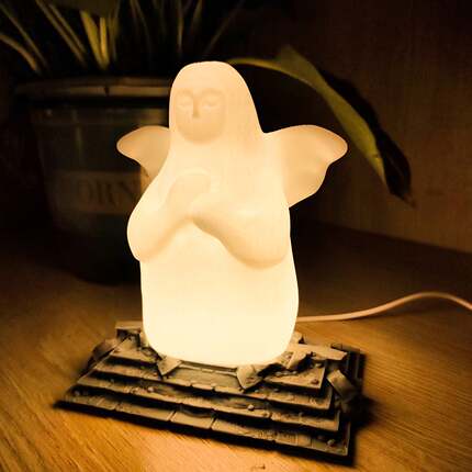 塞尔达传说周边海利亚女神石像小夜灯海拉鲁女神摆件usb氛围灯