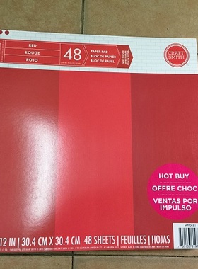 清仓 原单DIY手工制作材料 手账剪贴卡纸 Craft Smith Red 红色