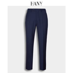 HANY汉尼澳洲纯羊毛蓝色西裤