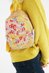 Backpack Mini 灿烂黄色花朵迷你双肩包 七年美代Satin 折现货