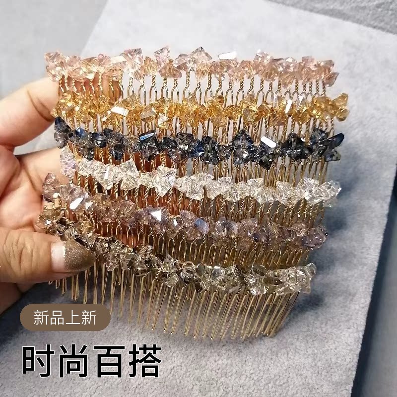 ins韩国水晶发梳网红刘海夹