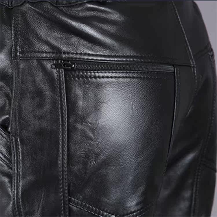 Pantalon cuir homme droit pour hiver - Ref 1488122 Image 4