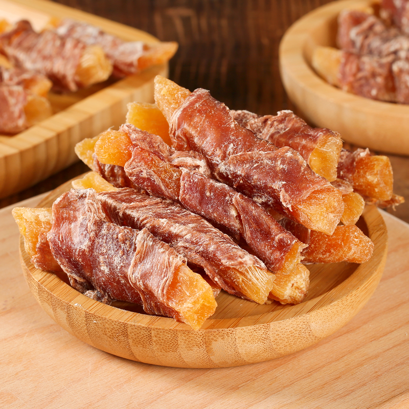 狗狗零食鸡肉鸭肉干缠绕红薯条干大小型犬泰迪金毛清热降火小零食