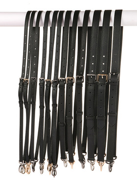 MHS-A-3黑色荔枝纹可调节女包包带单买替换带宽肩带斜挎diy改造