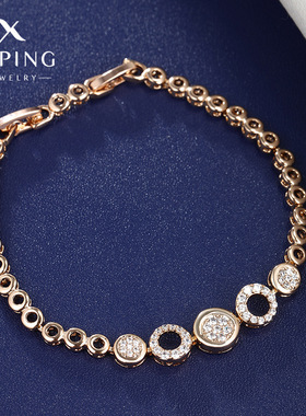 欧美轻奢风镂空圆圈高级感手链