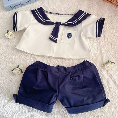 水手服娃衣40cm棉花娃娃衣服坐姿海军玩偶公仔替换装套装无属性
