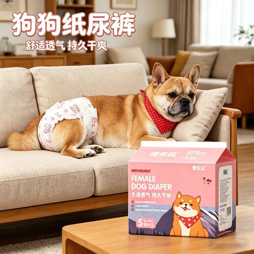 法斗专用狗狗纸尿裤尿不湿宠物狗生理裤公狗母狗小狗卫生巾尿片男