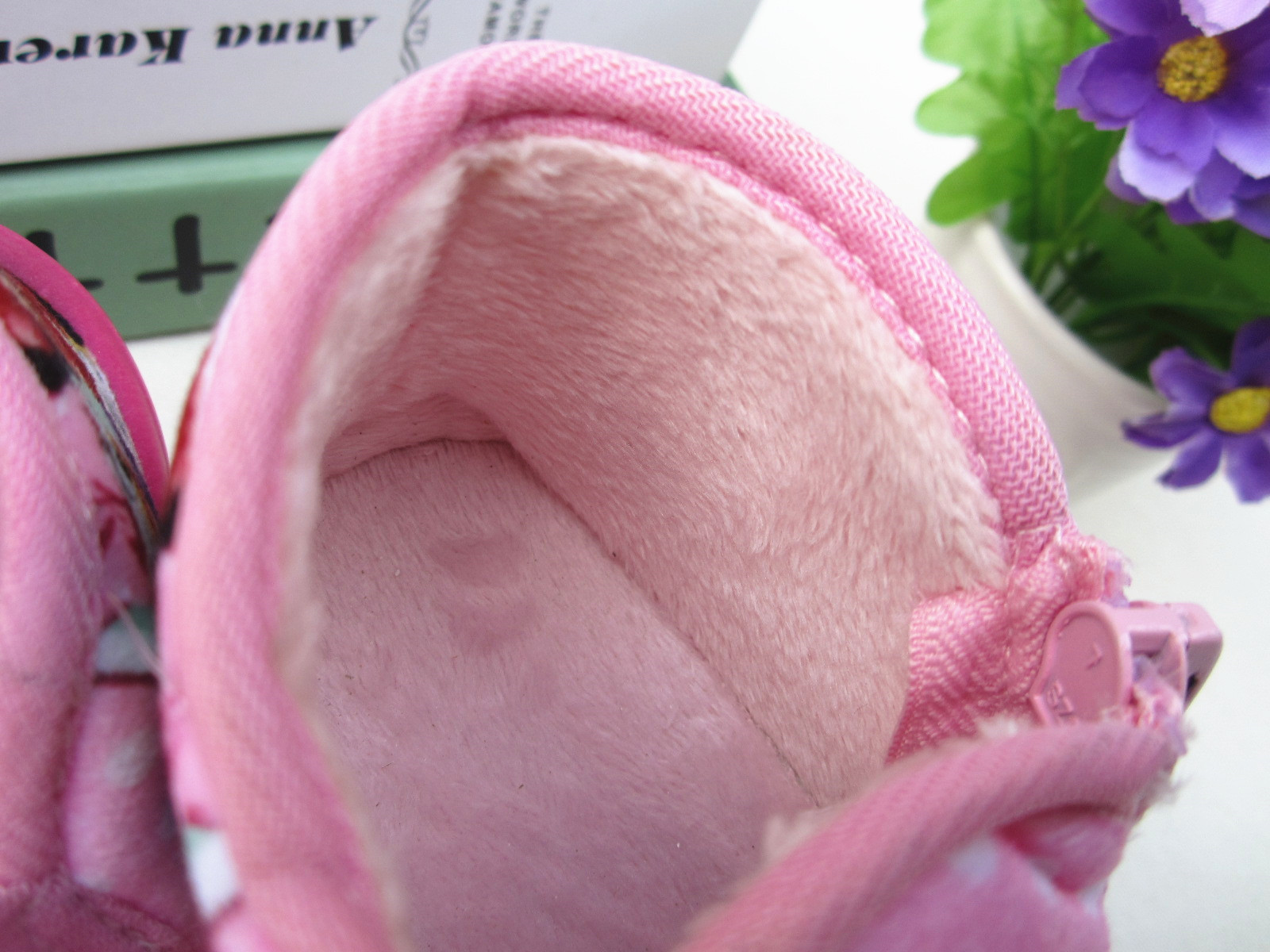Chaussons enfants en suède pour hiver - semelle caoutchouc - Ref 1024321 Image 5