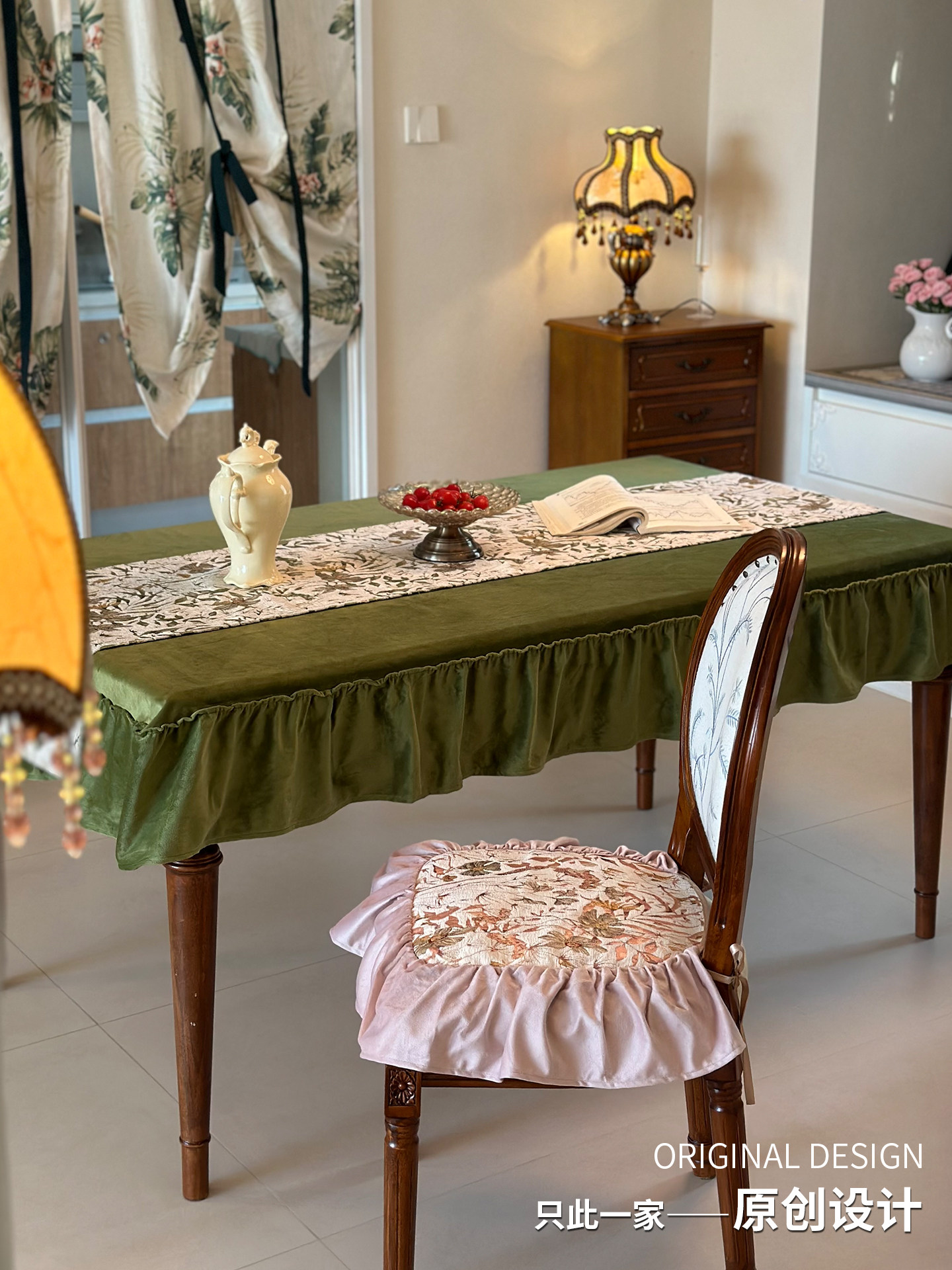 法式椅子坐垫带绑带四季通用荷叶边马蹄形防滑凳子可拆洗餐椅垫子,居家布艺,椅垫,淘宝优惠券,粉丝福利购,淘宝优惠卷