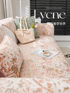 2025新款沙发垫高级四季中性防滑婚礼喜庆红色沙发套雪尼尔法式风