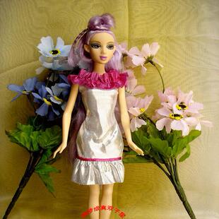 银色正版 散装 洋娃娃衣服 娃娃衣服 芭比娃娃服装 洋娃娃裙子