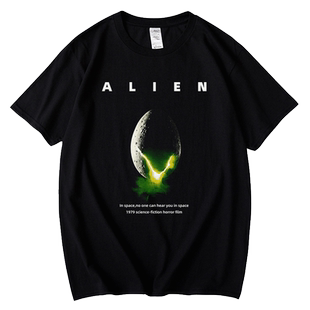 红韩Alien 电影异形短袖T恤 致敬经典欧美影视周边宽松大码纯棉
