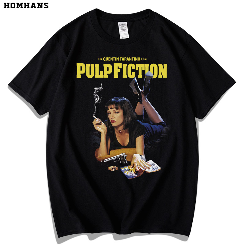 红韩T恤电影低俗小说昆汀封面