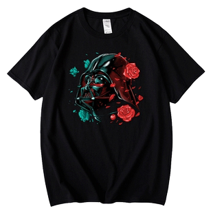 红韩星球大战玫瑰达斯维达 安纳金天行者 Darth Vader 星战 短袖