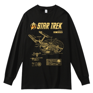 红韩科幻电影星际迷航进取号宇宙探索男女宽松OVERSIZE纯棉秋冬潮