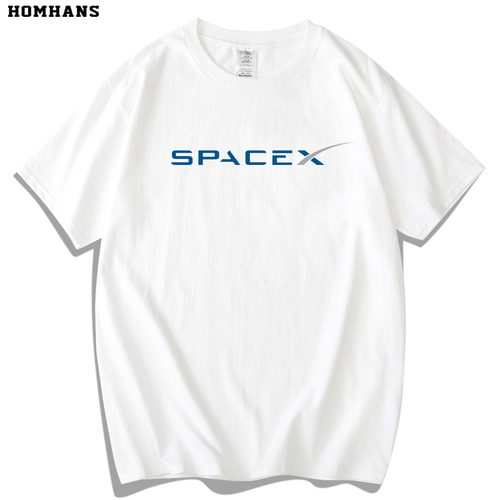 红韩spacex猎鹰号龙马斯克T恤