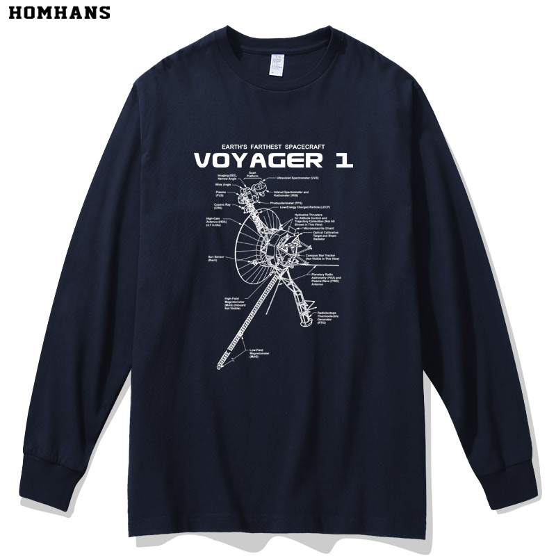 红韩nasa旅行者1号t恤休闲宽松