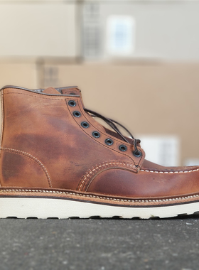 Factory2nd现货红翼Redwing1907疯马皮美产手工固特异高帮工装靴