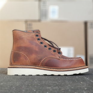 Factory2nd现货红翼Redwing1907疯马皮美产手工固特异高帮工装靴