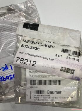 全新Baumer宝盟IFFM08P3701/O1S35L P议价商品