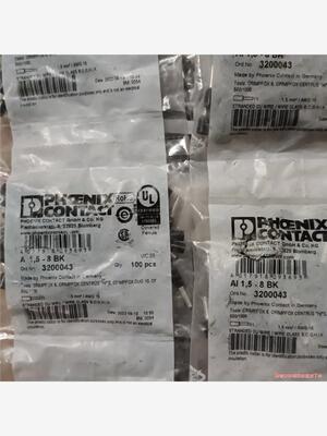 菲尼克斯冷压头管型 AI1.5－8BK  3200043(议价商品）