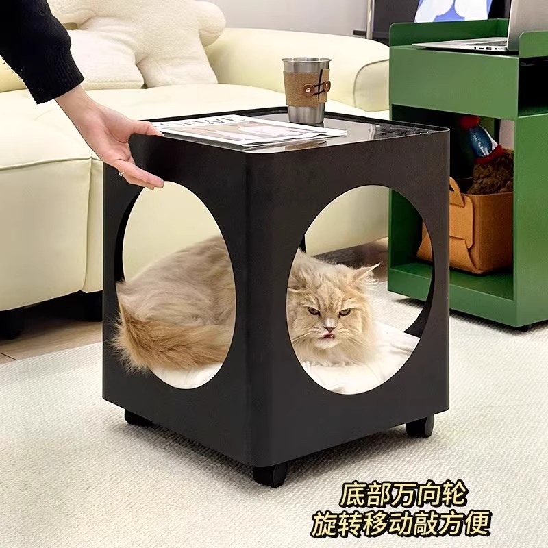 猫窝茶几客厅人猫共用边几创意沙发角几猫舍床头柜宠物猫咪喵屋子