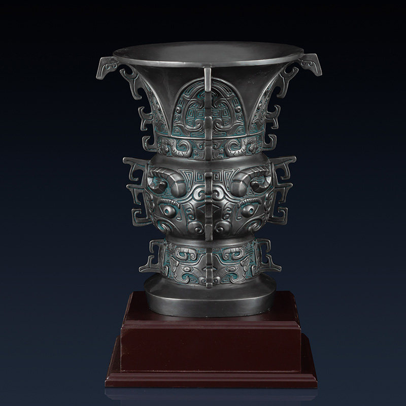 纯黄铜何尊青铜器摆件创意中式家居客厅办公室桌面铜器装饰品,家居饰品,装饰摆件,淘宝优惠券,粉丝福利购,淘宝优惠卷