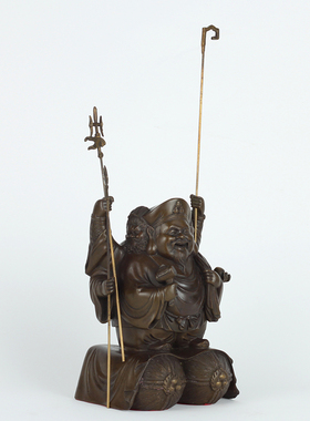 纯黄铜大黑天财神工艺品摆件家居中式办公室家居玄关装饰礼品摆件