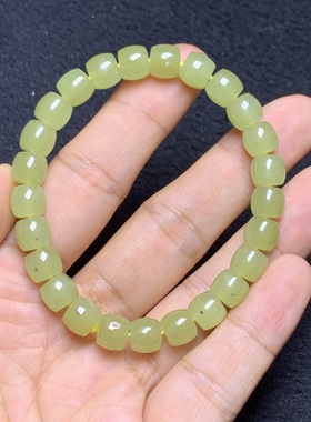 天然和田玉黄玉手串正品保真