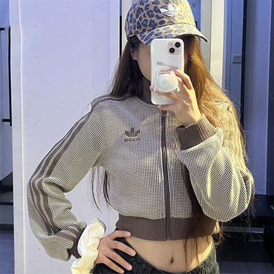 阿迪达斯三叶草夹克女2026春季新款复古运动服透气短款外套KC2645