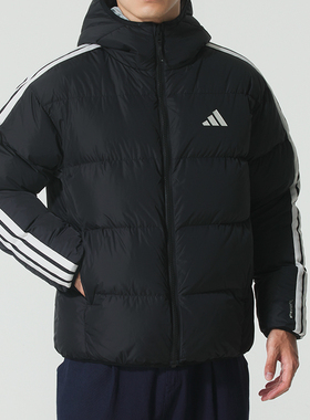 阿迪达斯男装短款羽绒服25新款秋冬保暖两面穿厚外套运动服KC2490