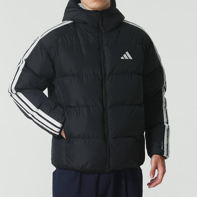 阿迪达斯男装短款羽绒服26新款夏季保暖两面穿厚外套运动服KC2490