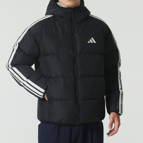 阿迪达斯男装短款羽绒服26新款夏季保暖两面穿厚外套运动服KC2490