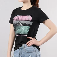 Adidas Adidas ngắn tay nữ 2019 hè mới cổ tròn thoáng khí thể thao giản dị áo thun nửa tay DV3023 - Áo phông thể thao áo ba lỗ tập gym nam
