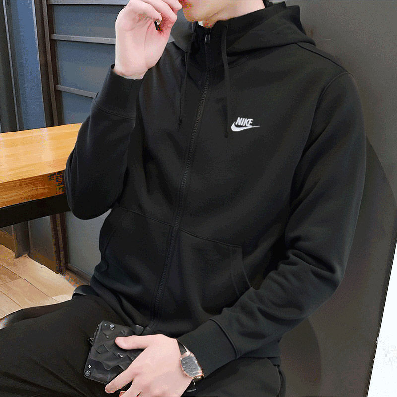 NIKE耐克针织连帽夹克男装运动服跑步上衣休闲开衫外套风衣BV2649