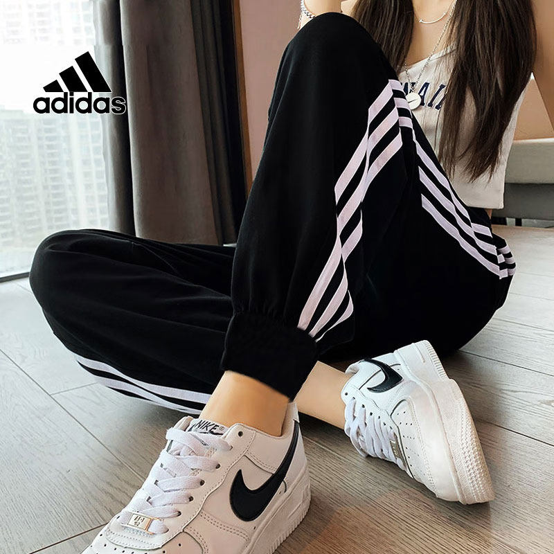 adidas阿迪达斯女裤夏季新款运动裤收口束脚训练健身长裤DY8696