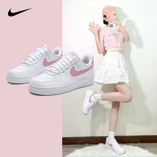 NIKE耐克女子厚底小白鞋25新款AIR FORCE 1运动休闲鞋DC9486-111